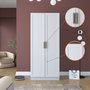 Hanah Home Armario Blanco con Estanterías
